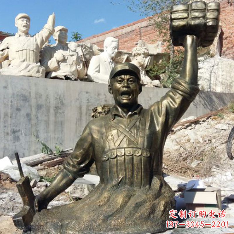 开封董存瑞仿铜头像雕塑