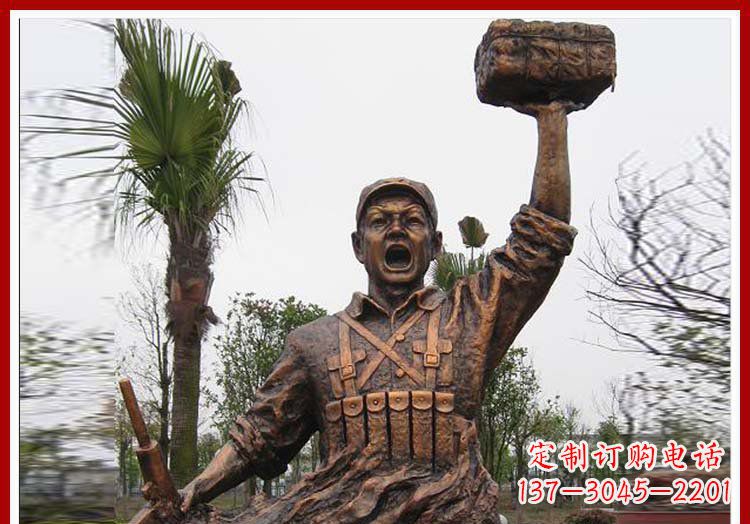 开封董存瑞英雄模范铜雕——艺术之美的匠心细作