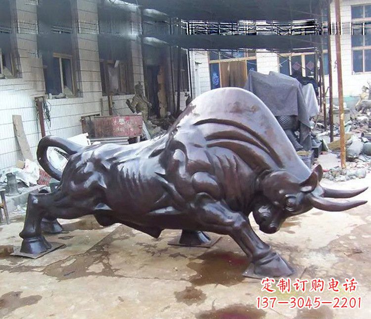 开封动物牛铜雕塑