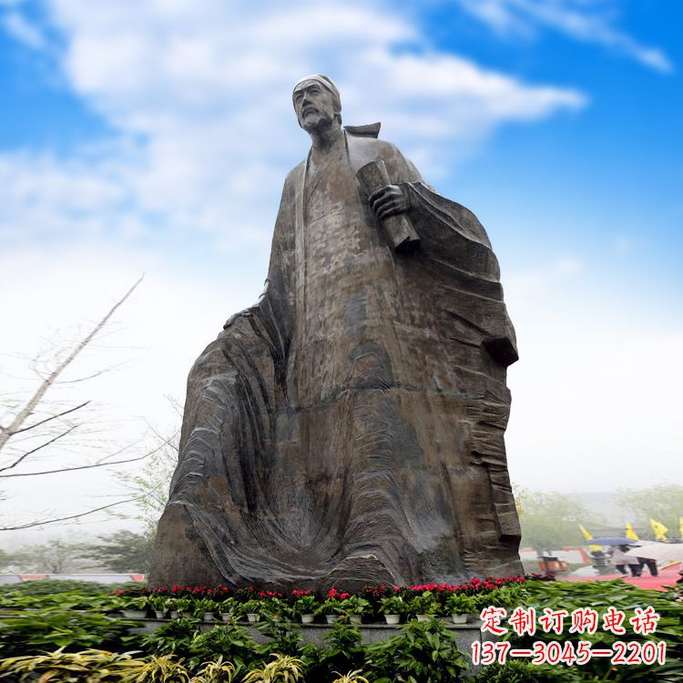 开封中领雕塑-大型景区景点历史名人杜甫雕像