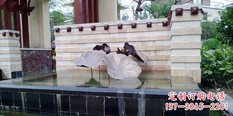 开封锻铜荷叶雕塑