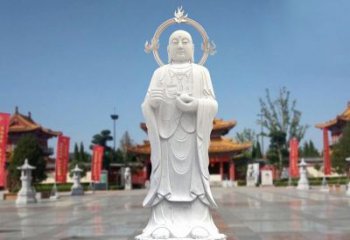 开封大理石地藏菩萨雕塑象征佛法的传承