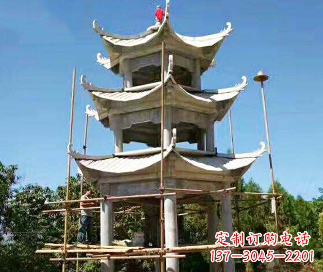 开封精美古典凉亭石雕
