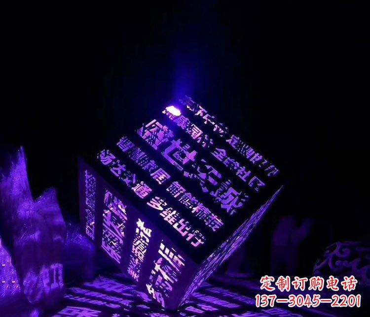开封发光不锈钢字体艺术雕塑