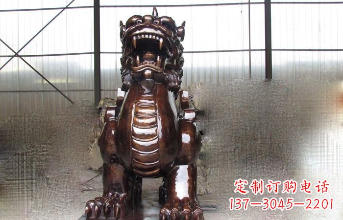 开封法院门口獬豸铜雕