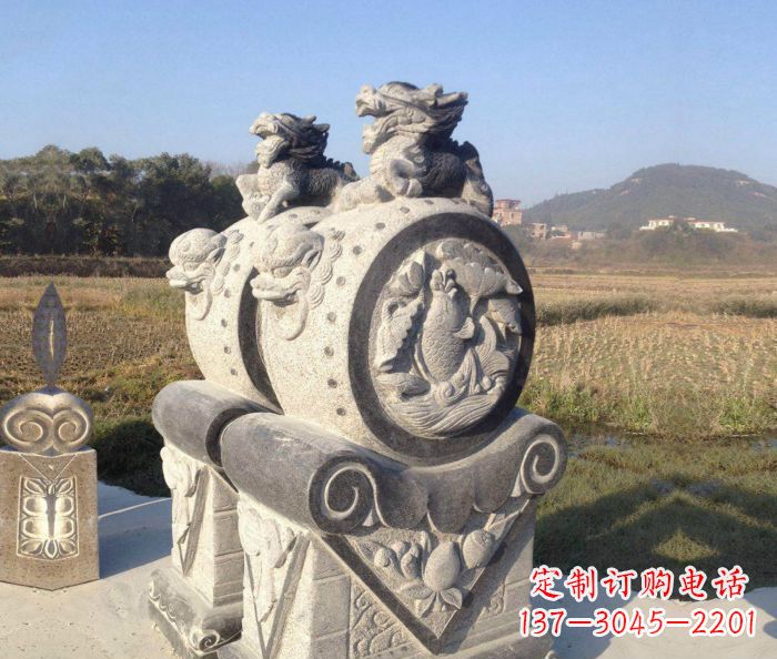 开封仿古抱鼓石门墩雕塑