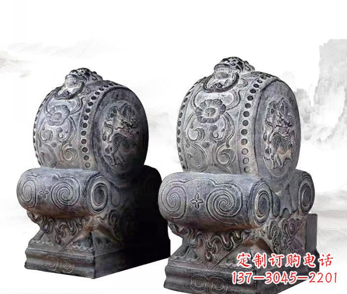开封仿古抱鼓石门墩雕塑