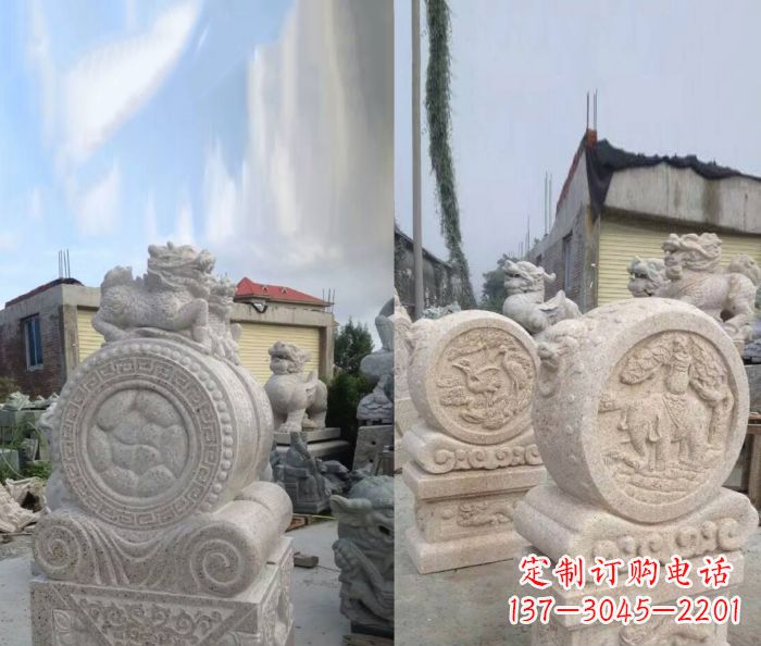 开封仿古抱鼓石门墩雕塑