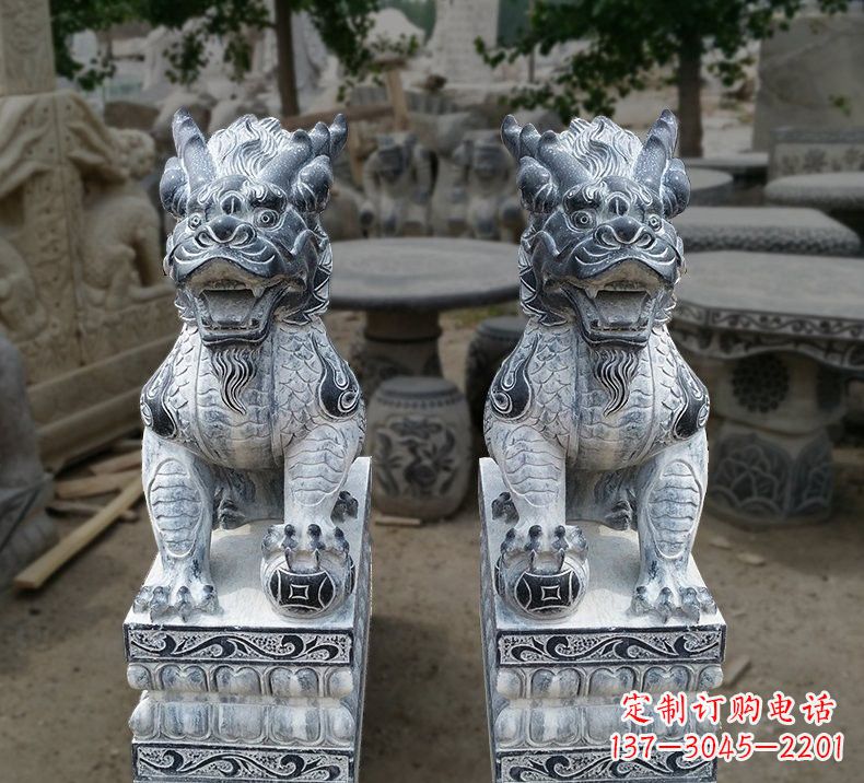 开封传统工艺仿古麒麟雕塑