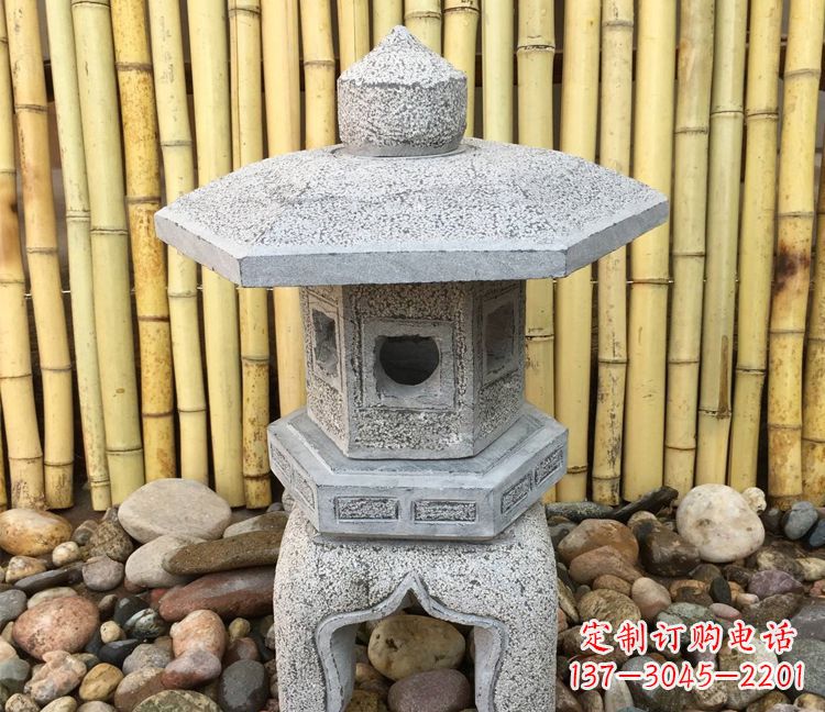 开封仿古公园照明石灯笼石雕 (2)