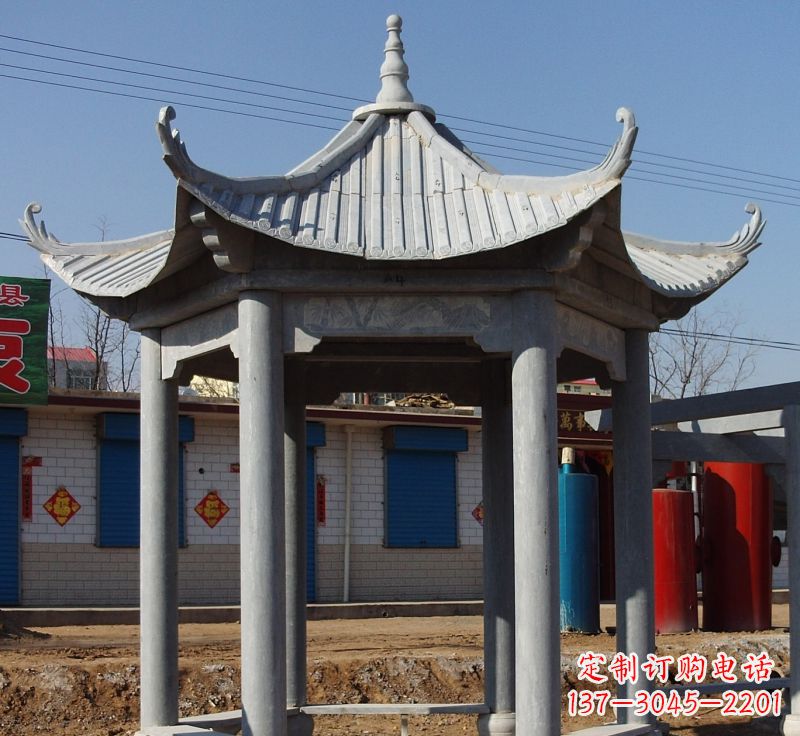 开封精美仿古石雕凉亭