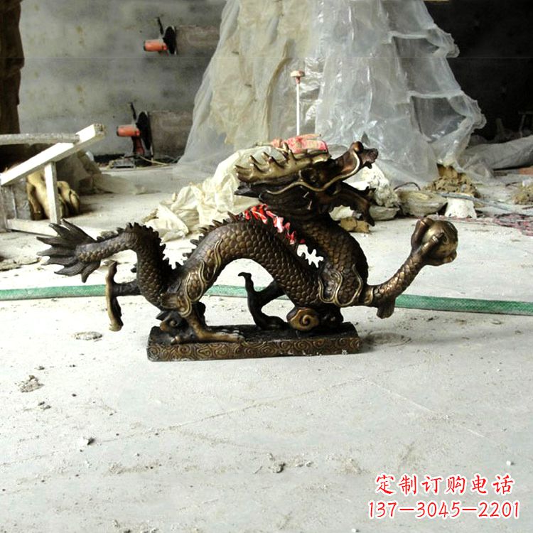 开封精美仿古龙铜雕塑