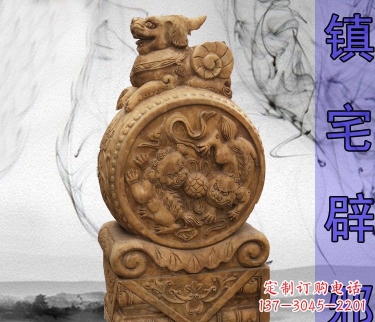 开封仿古貔貅门墩镇宅辟邪石雕