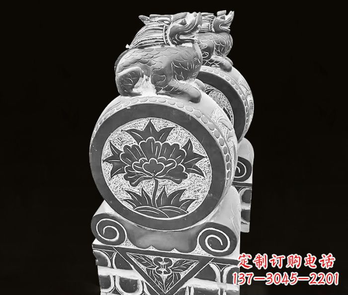 开封仿古麒麟抱鼓石镇宅石门墩