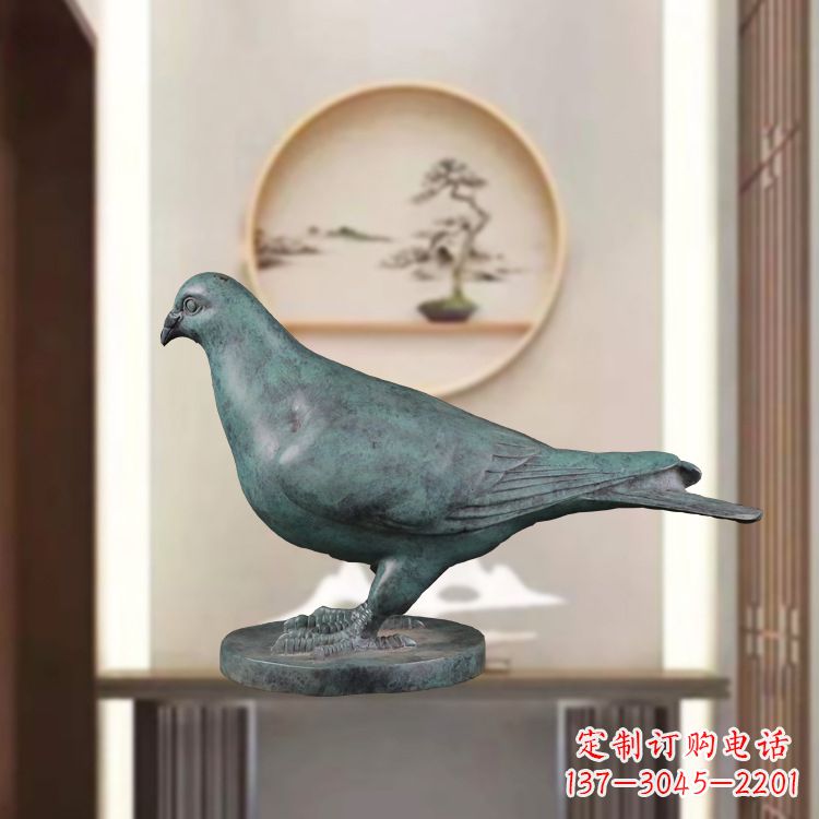 开封仿古青铜鸽子动物雕塑摆件