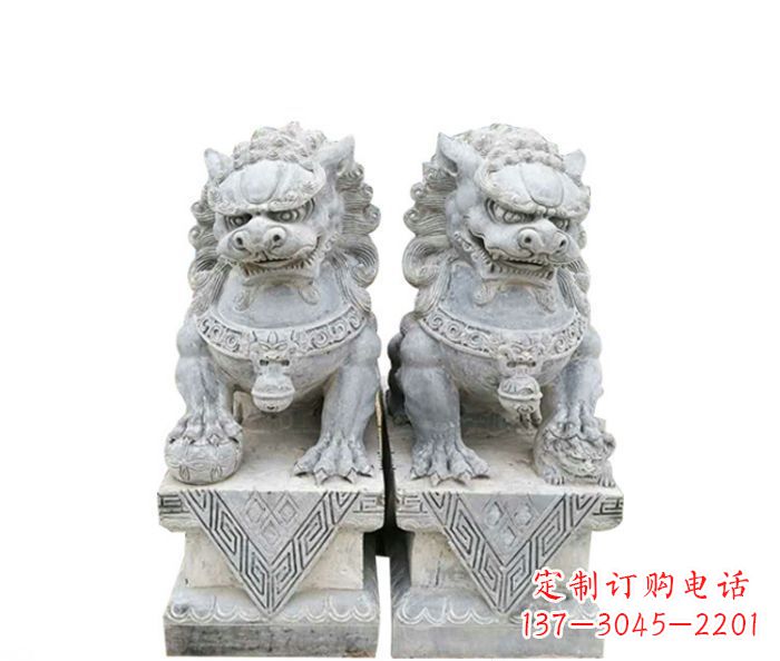 开封仿古瑞兽狮子石雕 (2)