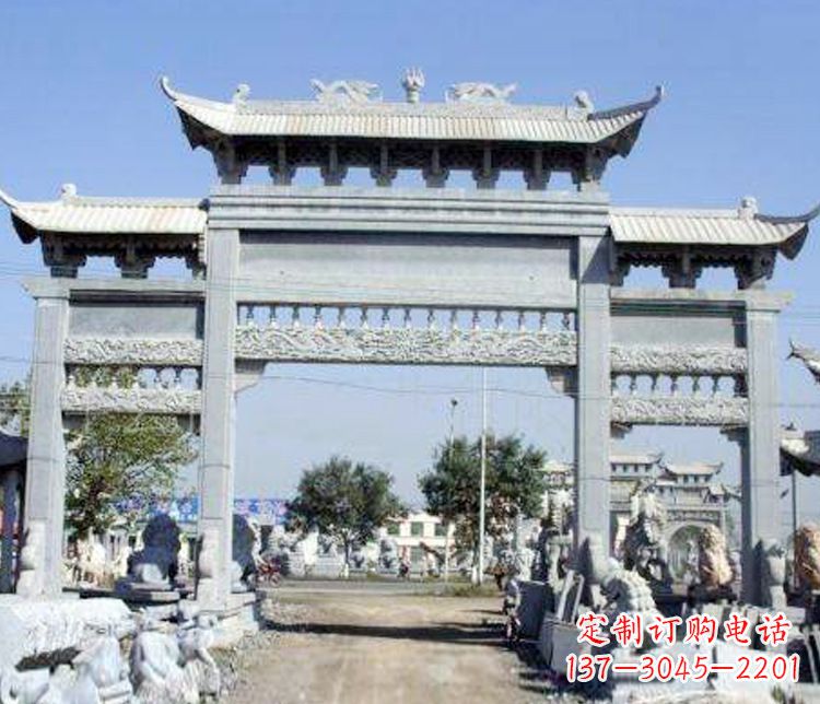 开封仿古牌坊石雕精美定制