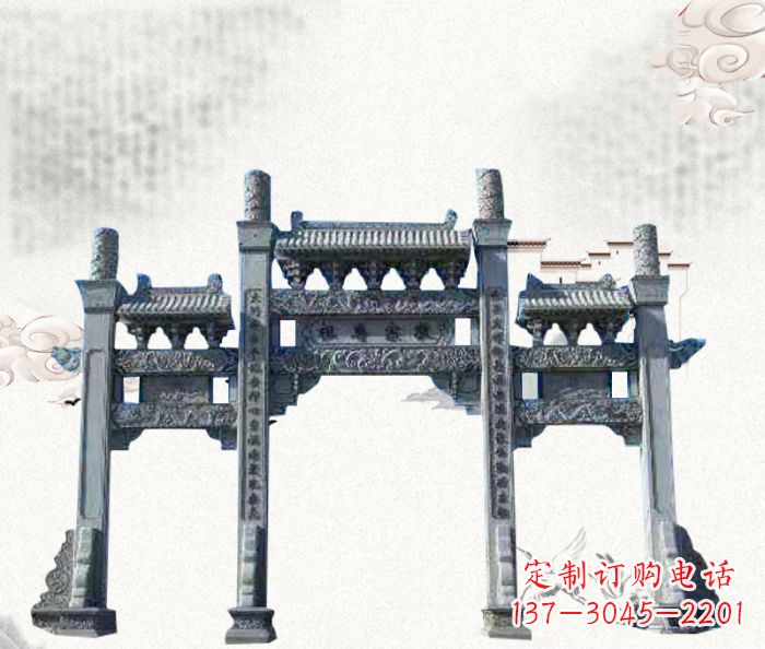 开封精美仿古牌坊雕塑