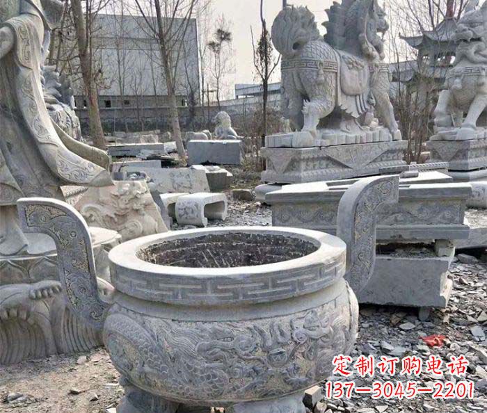 开封仿古精美石雕香炉