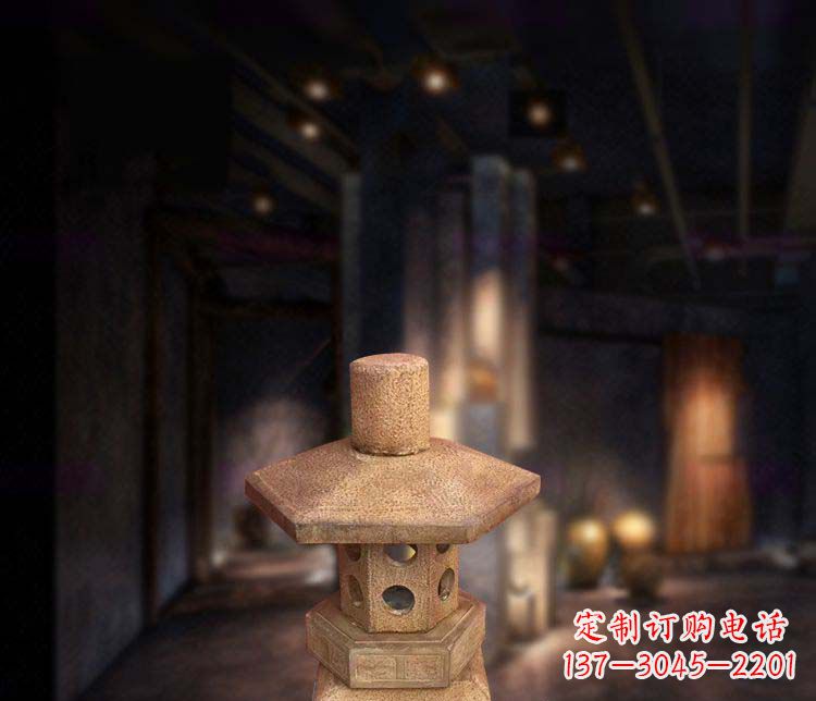 开封精美仿古石灯雕塑
