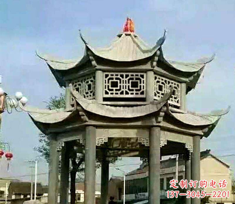 开封精美仿古石凉亭雕塑