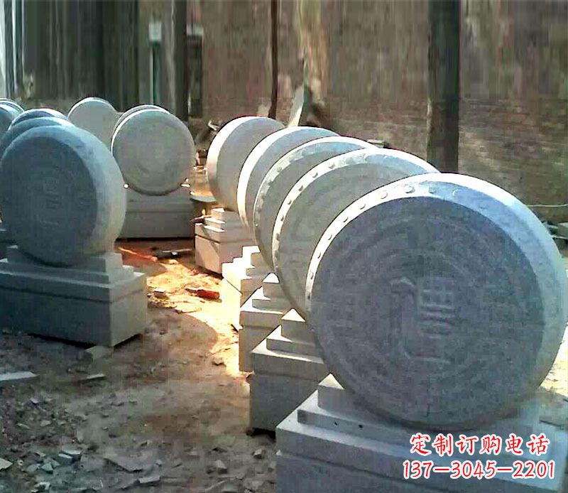 开封仿古石门墩招财抱鼓石雕