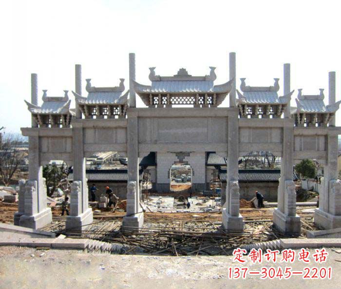 开封仿古五门石牌坊