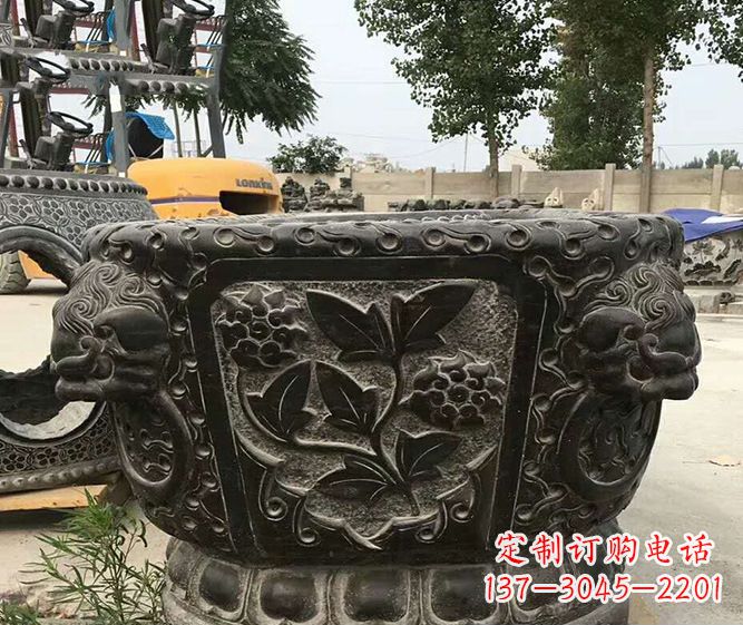 开封仿古招财石雕水缸