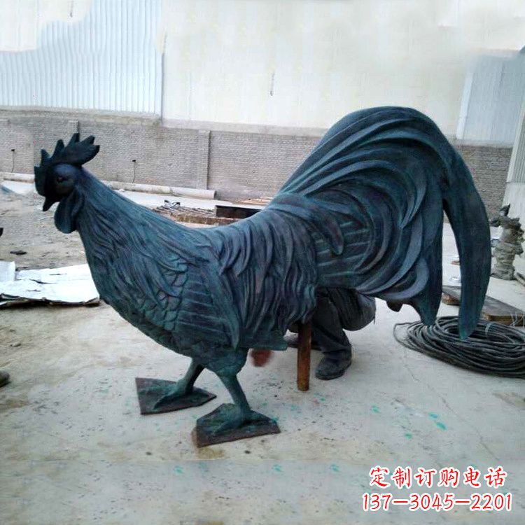 开封古典铜雕公鸡