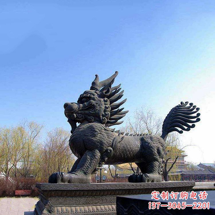 开封古典麒麟雕塑,精美绝伦