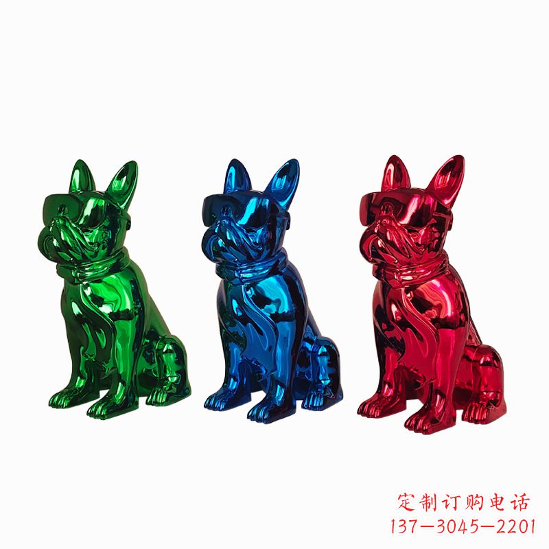开封仿琉璃斗牛犬生肖狗雕塑