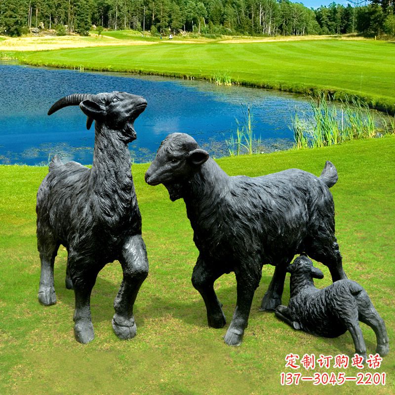 开封 雕刻经典，匠心独具，黑山羊雕塑