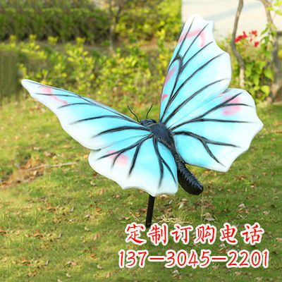 开封浅蓝白色蝴蝶雕塑
