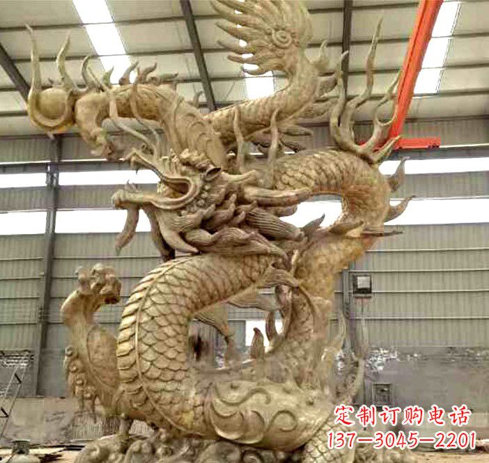开封精美铜龙雕塑