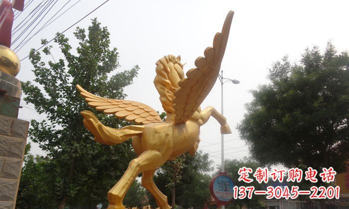 开封飞马广场景观动物铜雕