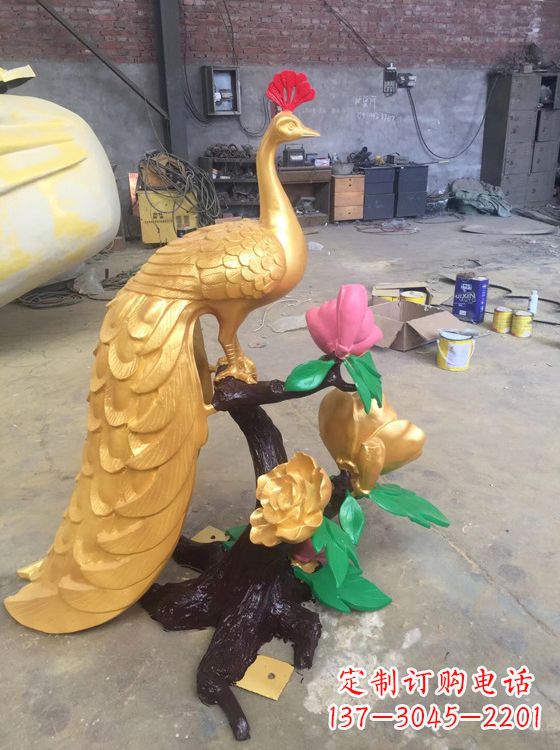 开封凤凰雕塑城市景观园林神兽百鸟之王铜雕