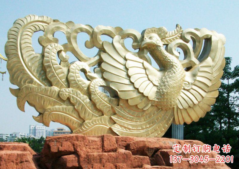 开封凤凰古代神兽铜雕
