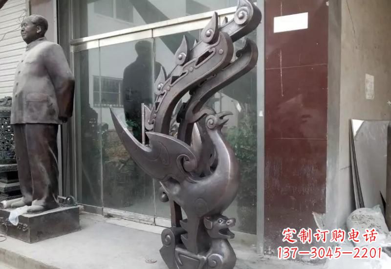 开封艺术级凤凰铜雕