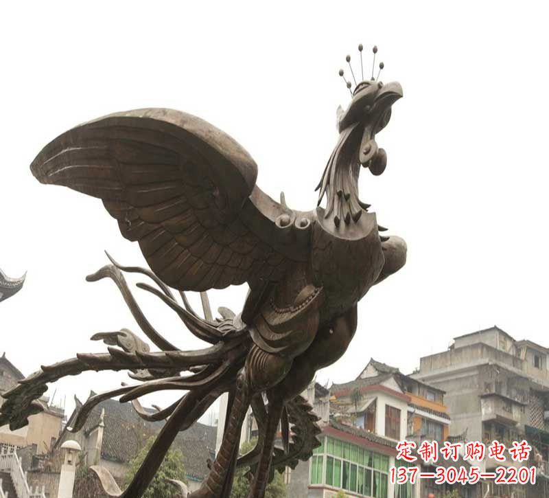 开封凤凰展翅铜雕