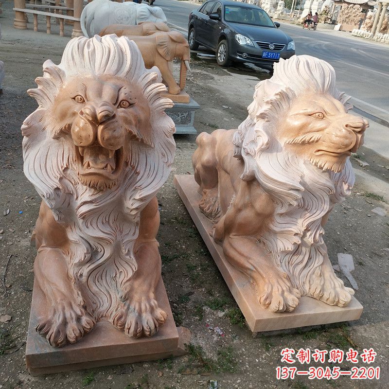 开封港币狮子爬狮雕塑——经典的海洋之神艺术