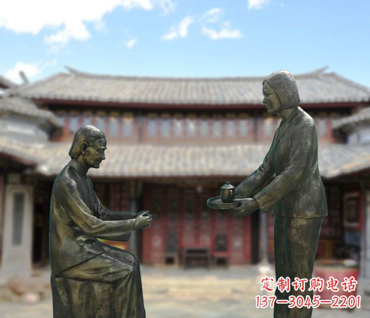 开封女儿情怀铜雕