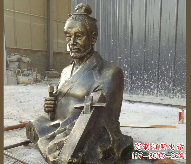 开封青铜鲁班雕塑,赞颂传统工匠精湛技艺