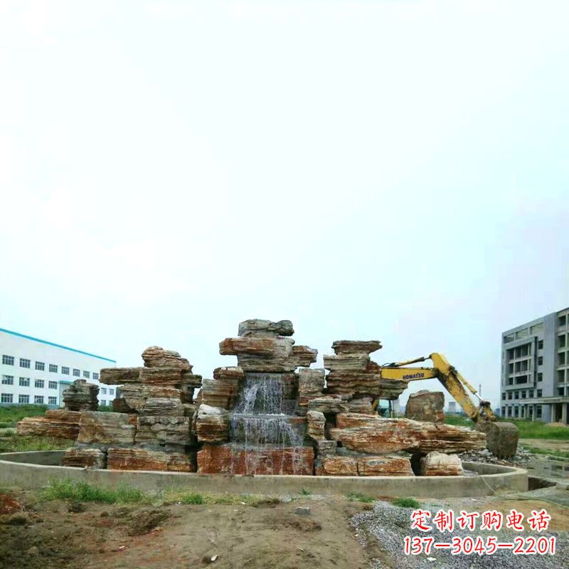 开封工厂园林千层石流水假山景观