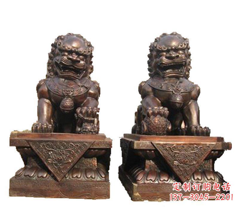 开封公司汇丰狮子铜雕塑摆件 (2)