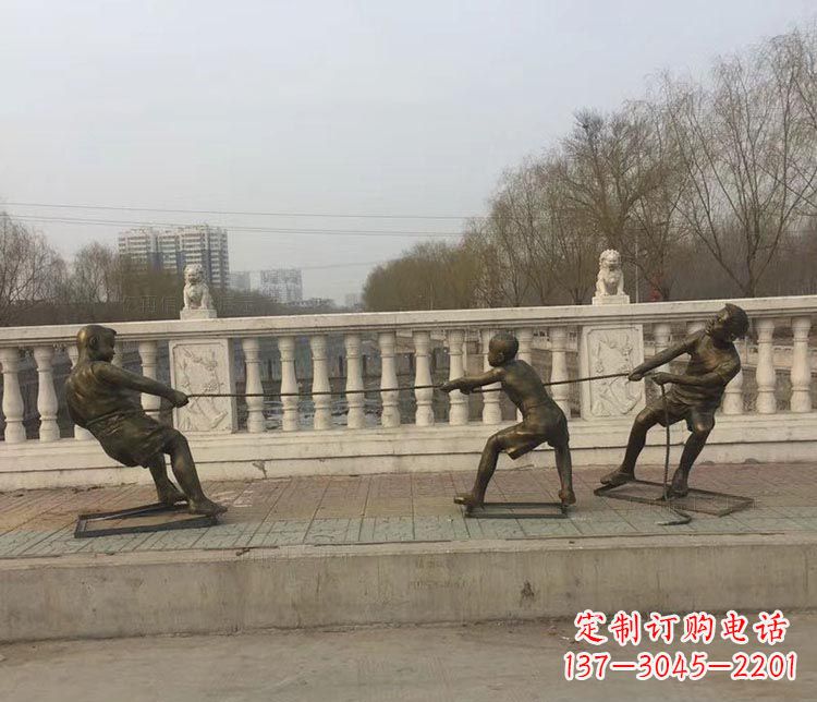 开封中领雕塑 | 铜雕像,营造欢乐的童年回忆