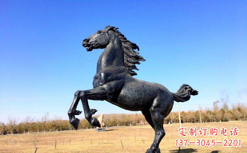 开封公园奔马动物铜雕 (2)
