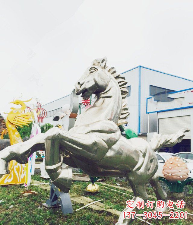 开封产品名称优雅的不锈钢雕塑——奔马