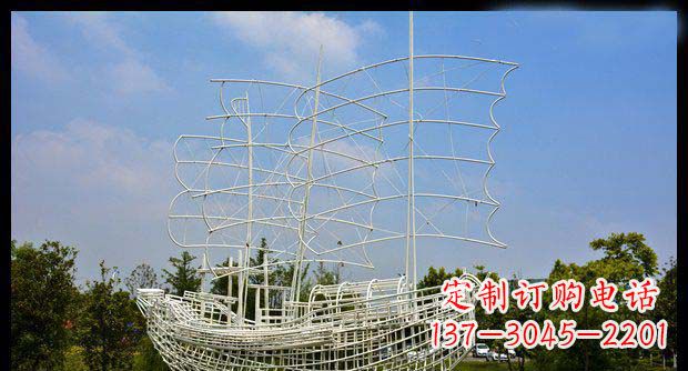 开封唯美不锈钢帆船雕塑