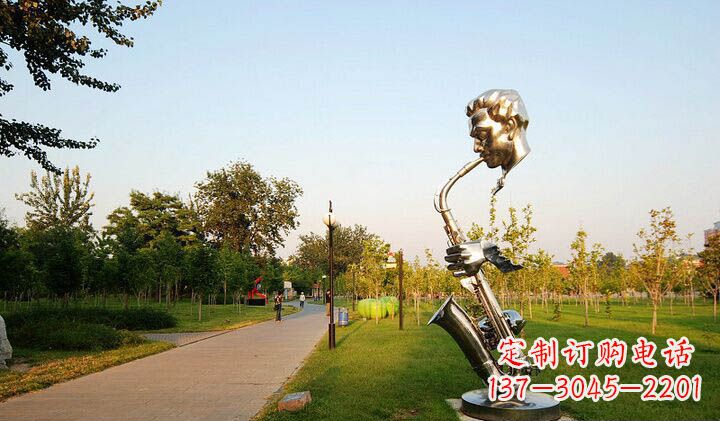 开封不锈钢萨克斯抽象雕塑