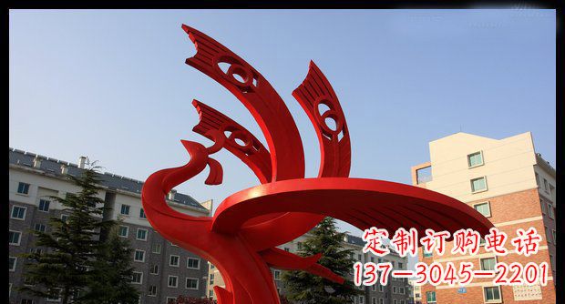 开封不锈钢凤凰雕塑